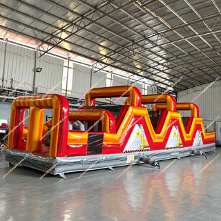 Conquer the giant Yellow & Red Marble Obstacle Course! Perfect for high-energy fun at any event—birthdays, corporate days, or festivals. Challenge friends with climbing walls, crawl tubes, and slides for non-stop action and friendly competition. The ultimate interactive rental experience! Book now for guaranteed excitement.