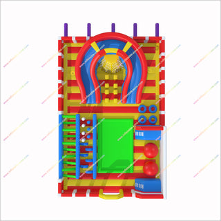 Buy Playground Equipment Giant Inflatable Obstacle Course Rental Castle Jumper With Slide Cheap Amusement Parks Near Me