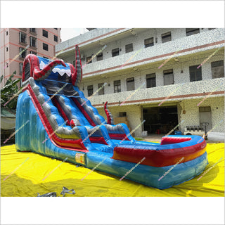 Giant Inflatable Octopus Waterslide And Pool Outside Play Toy Backyard Water Slide Into Pool