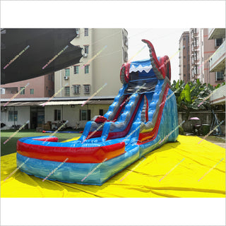 Giant Inflatable Octopus Waterslide And Pool Outside Play Toy Backyard Water Slide Into Pool