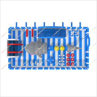 Giant Inflatable Water Obstacle Course Arena Amusement Park Shark Themed Party Bouncy Assault Course Hire Near Me