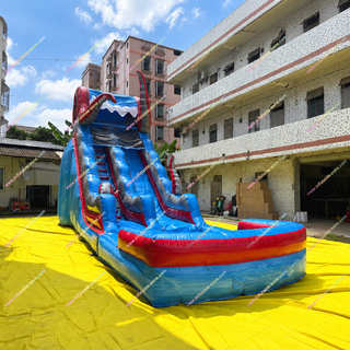 Prepare for an epic water battle with our Ocean Battle Commercial Grade Water Slide! Featuring a pool for splashy fun, this inflatable is perfect for all-day excitement. Whether you're bouncing, splashing, or sliding, it's the ultimate inflatable for water warfare. Dive into the action and create unforgettable memories with this thrilling addition to your summer lineup!