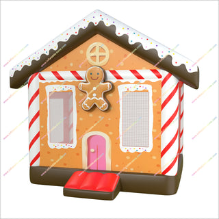 Gingerbread House Inflatable Cheap Commercial Bouncy Castle Small Inflatable Bounce House Theme For Christmas Parties