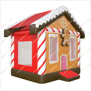 Gingerbread House Inflatable Cheap Commercial Inflatable Tiny House Bouncy Castle Small Inflatable Bounce House Theme For Christmas Parties