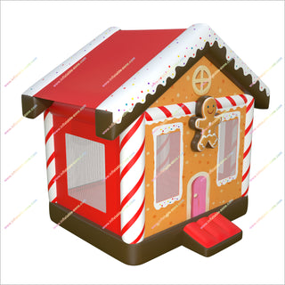 Gingerbread House Inflatable Cheap Commercial Inflatable Tiny House Bouncy Castle Small Inflatable Bounce House Theme For Christmas Parties
