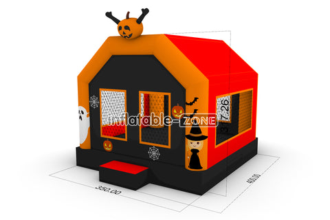Inflatable-Zone Design Spooky Pumpkin Commercial Halloween Bounce House Best Inflatable Kids Jumping Toys Games