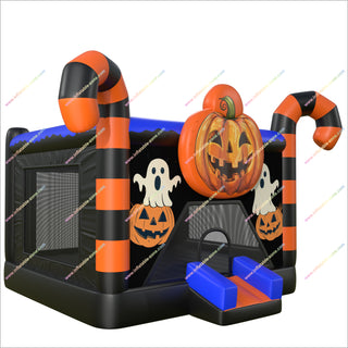 Halloween Inflatable Bounce House Rental Fun Zone Pumpkin Bouncy Castle Spooky House Near Me