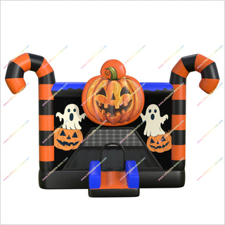 Halloween Inflatable Bounce House Rental Fun Zone Pumpkin Bouncy Castle Spooky House Near Me