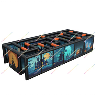 Halloween Inflatable Maze Sports Party Games Blow Up Maze Inflatable Haunted House Maze For Sale