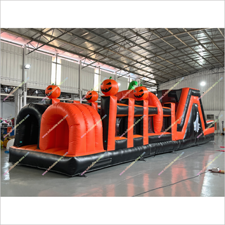 Halloween Inflatable Obstacle Course Spooky Challenge Jack O Lanterns Obstacle Course Inflatables For Rent Near Me