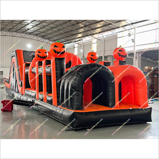 Halloween Inflatable Obstacle Course Spooky Challenge Jack O Lanterns Obstacle Course Inflatables For Rent Near Me