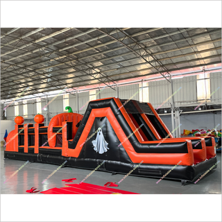 Halloween Inflatable Obstacle Course Spooky Challenge Jack O Lanterns Obstacle Course Inflatables For Rent Near Me