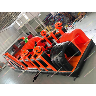 Halloween Inflatable Obstacle Course Spooky Challenge Jack O Lanterns Obstacle Course Inflatables For Rent Near Me
