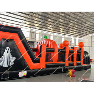 Halloween Inflatable Obstacle Course Spooky Challenge Jack O Lanterns Obstacle Course Inflatables For Rent Near Me