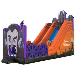 Cheap Haunted House Halloween Inflatable Slide Spooky Pumpkins Inflatable Slide For Sale Near Me