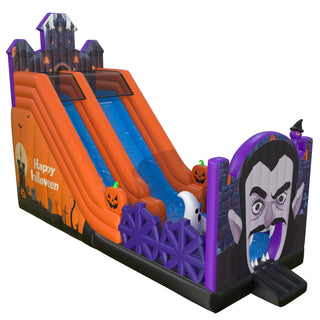 Cheap Haunted House Halloween Inflatable Slide Spooky Pumpkins Inflatable Slide For Sale Near Me