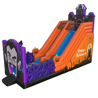 Cheap Haunted House Halloween Inflatable Slide Spooky Pumpkins Inflatable Slide For Sale Near Me