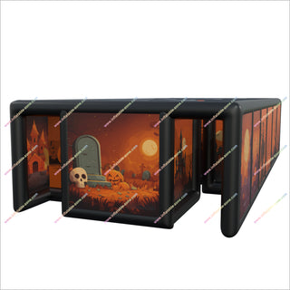 Halloween Maze Bounce House Inflatable Haunted Maze Outdoor Fun Games Inflatable Maze For Sale
