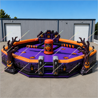 Spooktacular Halloween Meltdown Inflatable Near Me Spinning Challenge Inflatable Spinning Jump Game Rental