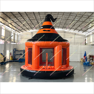 Halloween Spooky House Well Fun Time Inflatable Bouncy Castle Large Witch Hat Adult Bounce Houses For Sale