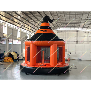 Halloween Spooky House Well Fun Time Inflatable Bouncy Castle Large Witch Hat Adult Bounce Houses For Sale