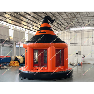 Halloween Spooky House Well Fun Time Inflatable Bouncy Castle Large Witch Hat Adult Bounce Houses For Sale