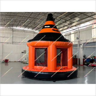 Halloween Spooky House Well Fun Time Inflatable Bouncy Castle Large Witch Hat Adult Bounce Houses For Sale