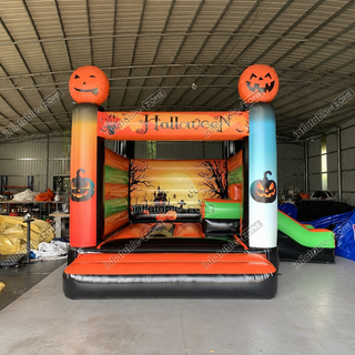 Get ready for spooky fun with the Halloween Inflatable House Pumpkin Jump N Slide Bouncer! Perfect for parties and backyard amusement, this combo features a bouncy castle, trampoline, and slide in one. Easy to set up, durable, and safe, it's the ultimate centerpiece for any Halloween celebration!