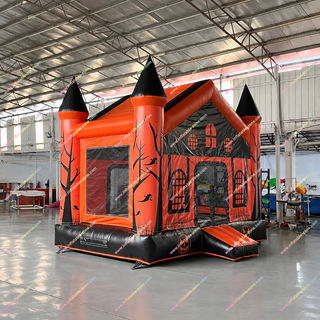 Create unforgettable Halloween fun with the Halloween Party Themes Inflatable Haunted House. Designed for holiday events, carnivals, and party rentals, this blow up jumping castle features spooky artwork, durable commercial-grade PVC, and a roomy bouncing area. Easy to set up and built for lasting use, it’s an exciting attraction for kids, families, and festive celebrations.