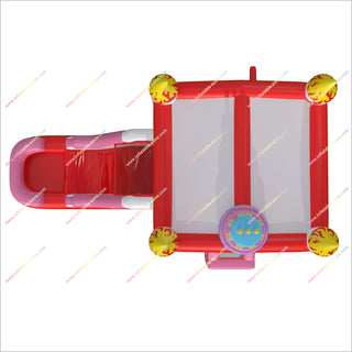 Happy Birthday Bounce House Inflatable Water Slide Pool Combo Candy Theme Party Bouncy Castle Water Slide For Sale