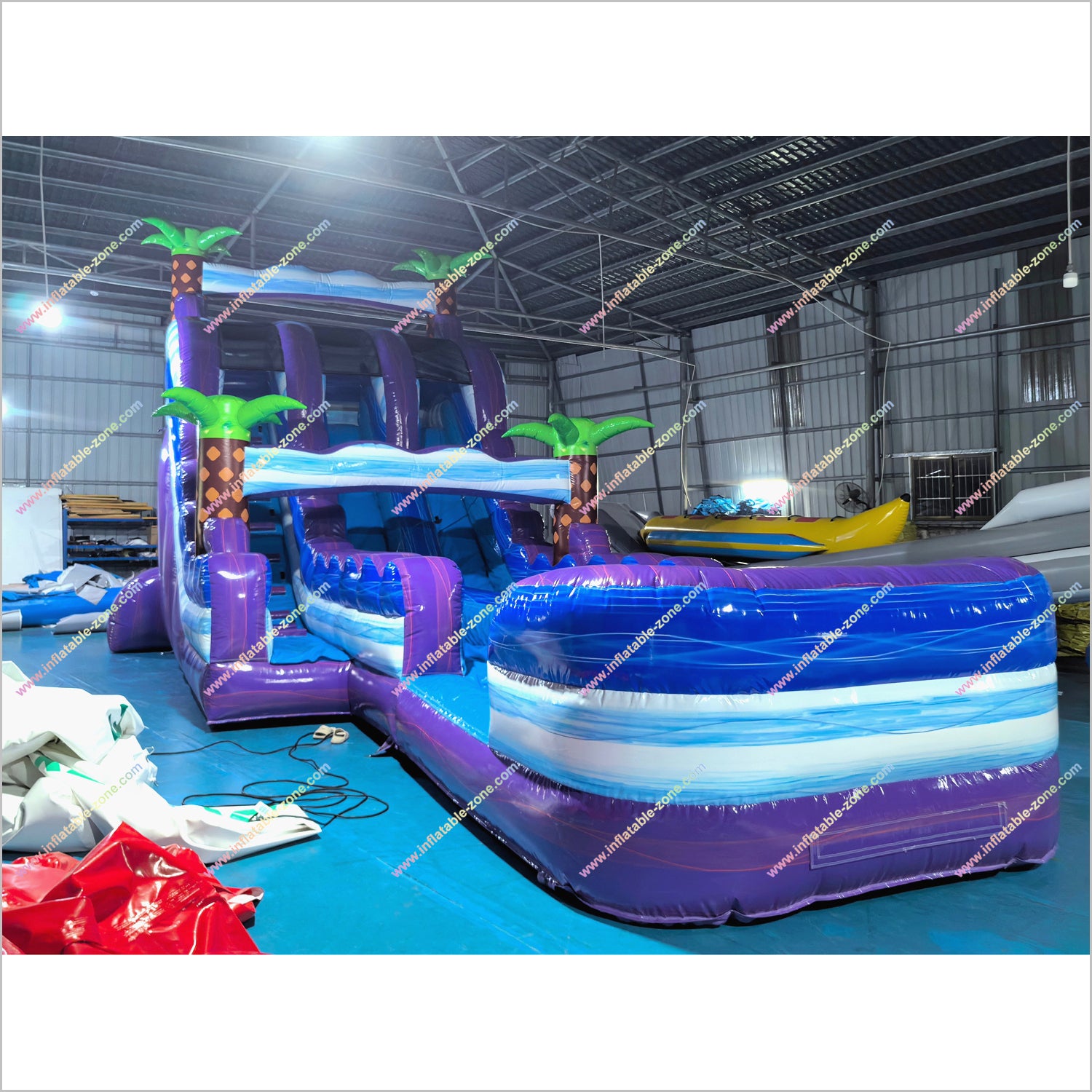 Target Inflatable Purple Plunge Happy Hop Waterslide Inflatable Pool Target Commercial ...