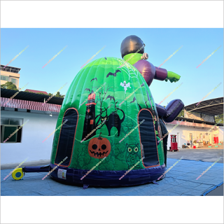Haunted Halloween House Inflatable Jumping Bouncer Holiday Party Entertainment Ideas Outdoor Bouncy Castle For Sale