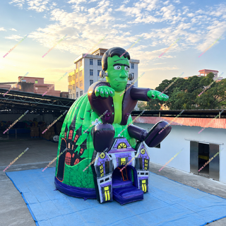 Create spooky excitement at Halloween celebrations with a haunted house inflatable bouncer designed for festive entertainment. Featuring a creepy themed design and spacious jumping area, the bouncy castle brings active fun to parties, community events, festivals, and outdoor gatherings. Durable construction supports repeated use, while easy setup makes it a convenient attraction for rental companies, event organizers, and family celebrations.