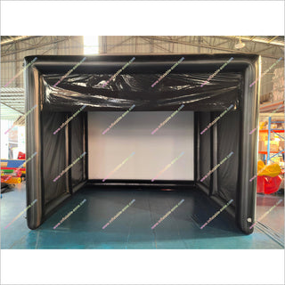 Home Indoor Golf Simulator Inflatable Hitting Cage Enclosure Golf Practice Tent Projector Screen For Hire