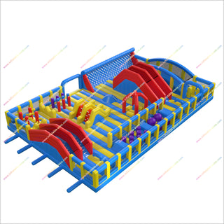 Huge Bounce House Obstacle Course Inflatable Park Equipment Best Assault Course Inflatable Playgrounds For Sale