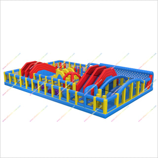 Huge Bounce House Obstacle Course Inflatable Park Equipment Best Assault Course Inflatable Playgrounds For Sale