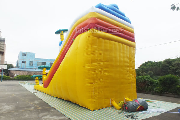 Huge Inflatable Slide Palm Tree Inflatable Bouncing Castle Fun Jump Dinosaur In Jungle Inflatable Slide Bouncer