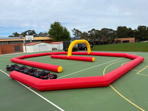 Portable Inflatable Bumper Car Border,Inflatable Go Kart Track For Kids (Not Included Bumper Cars)