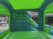 New Blue And Green Inflatable Jumping Castle, Bounce House Castle