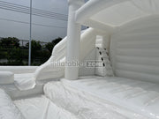 White bouncer castle inflatable water slide wedding jumpy house castle