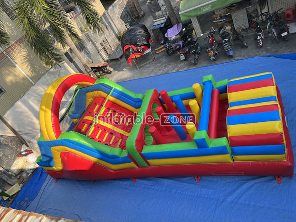 Inflatable Obstacle Course Sports Games Race With Obstacles Course Bounce House