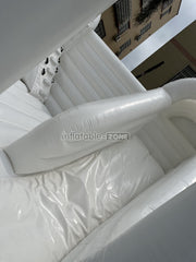 Inflatable white bounce house white double slide wedding bouncy castle