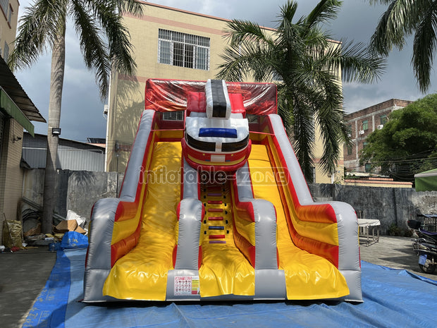 Inflatable fire truck slide jumper house car inflatable water slide