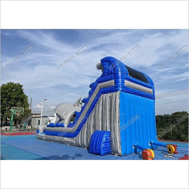 Commercial Grade Inflatable Shark Water Slide For Kids N Adults Party Event