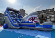 Commercial Grade Inflatable Shark Water Slide For Kids N Adults Party Event