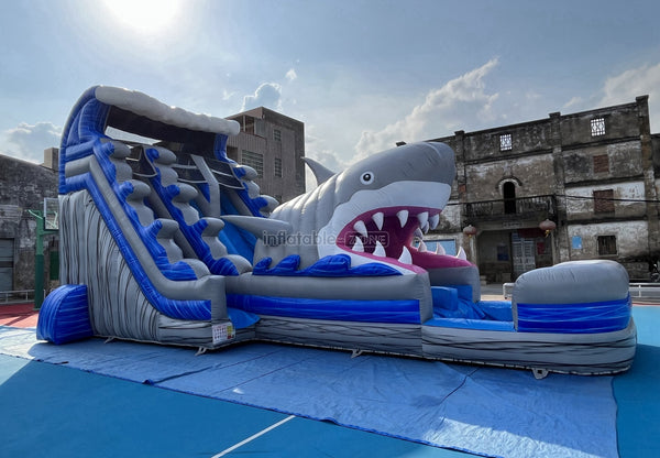 Commercial Grade Inflatable Water Slide Shark Blow Up Water Slide Inflatable Slide for Party Event