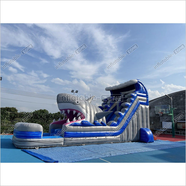 Inflatable Shark Water Slide Shark Blow Up Water Slide Shark Bounce House Water Slide