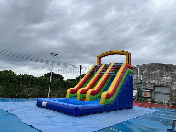 Commercial Inflatable Water Slide Inflatable Pool Blow Up Double Water Slide