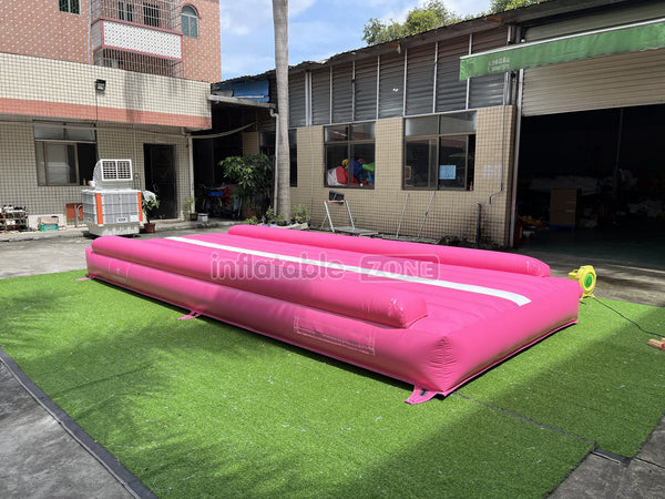 20x10ft pink air mat with a blower and express shipping