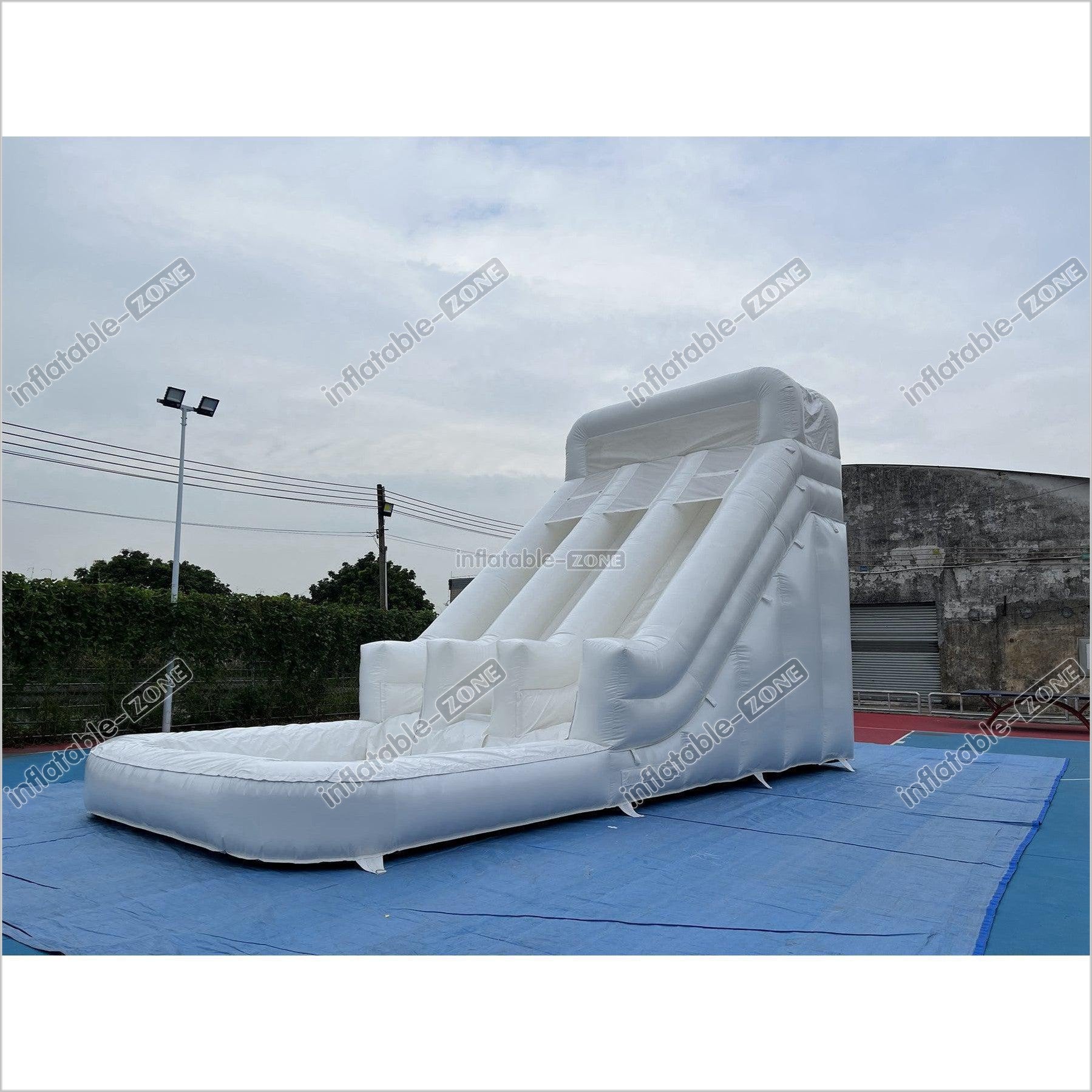 White Inflatable White Wild Inflatable Slide White Inflatable Water Slide White Water B ...